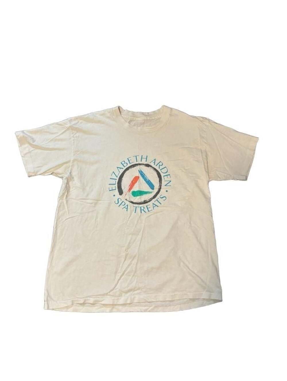 Vintage Elizabeth Arden Spa Treats White T-Shirt
-Mens size lg/ baggy M